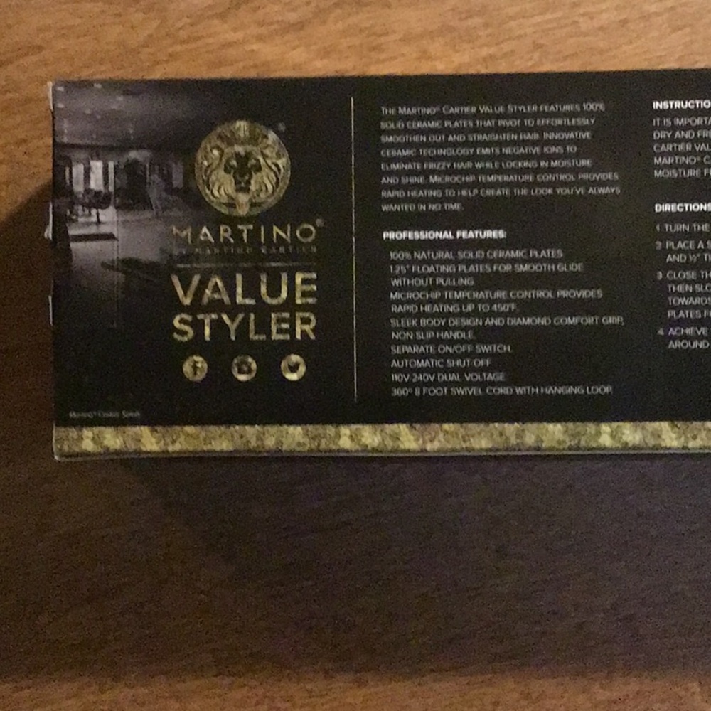 Martino Cartier ceramic hair straightener flat iron - Picture 5 of 7